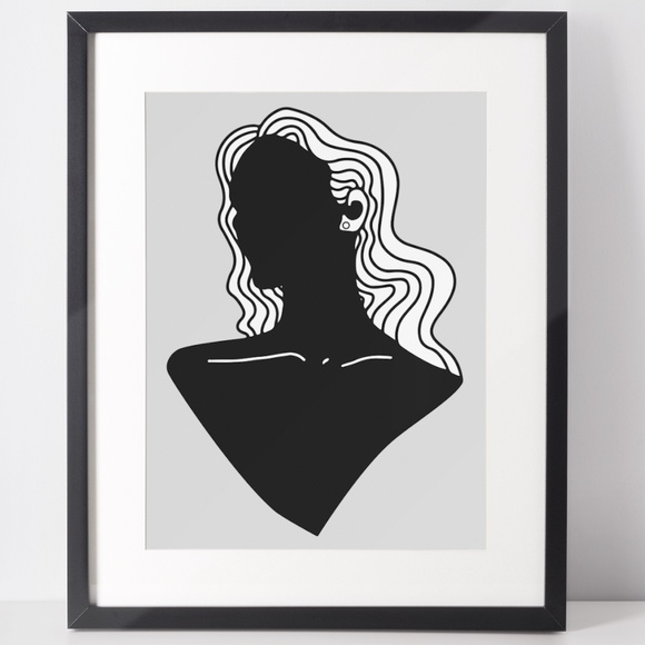 Other - Wall Art Abstract Woman Bust Poster Print UNFRAMED